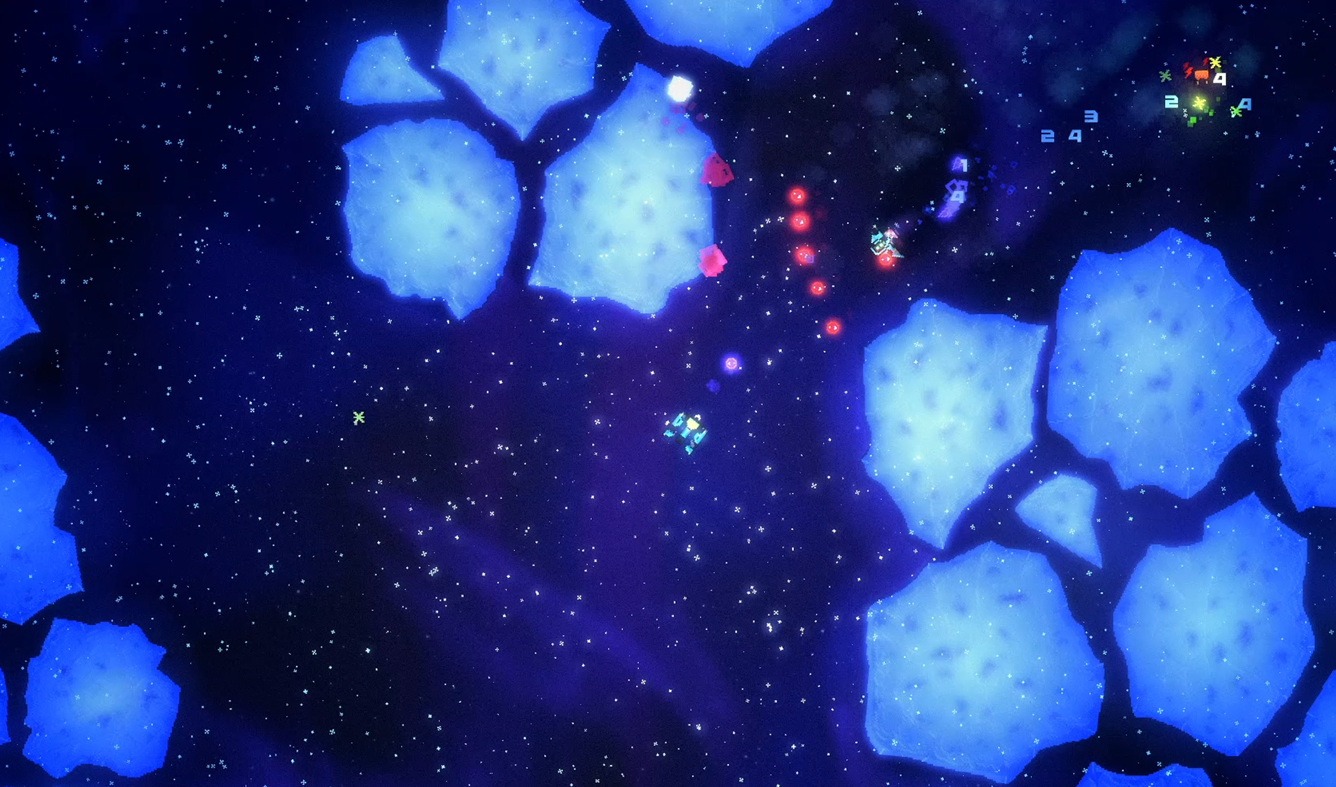 Devoid Gameplay - Pilot battle in snowy space dungeon