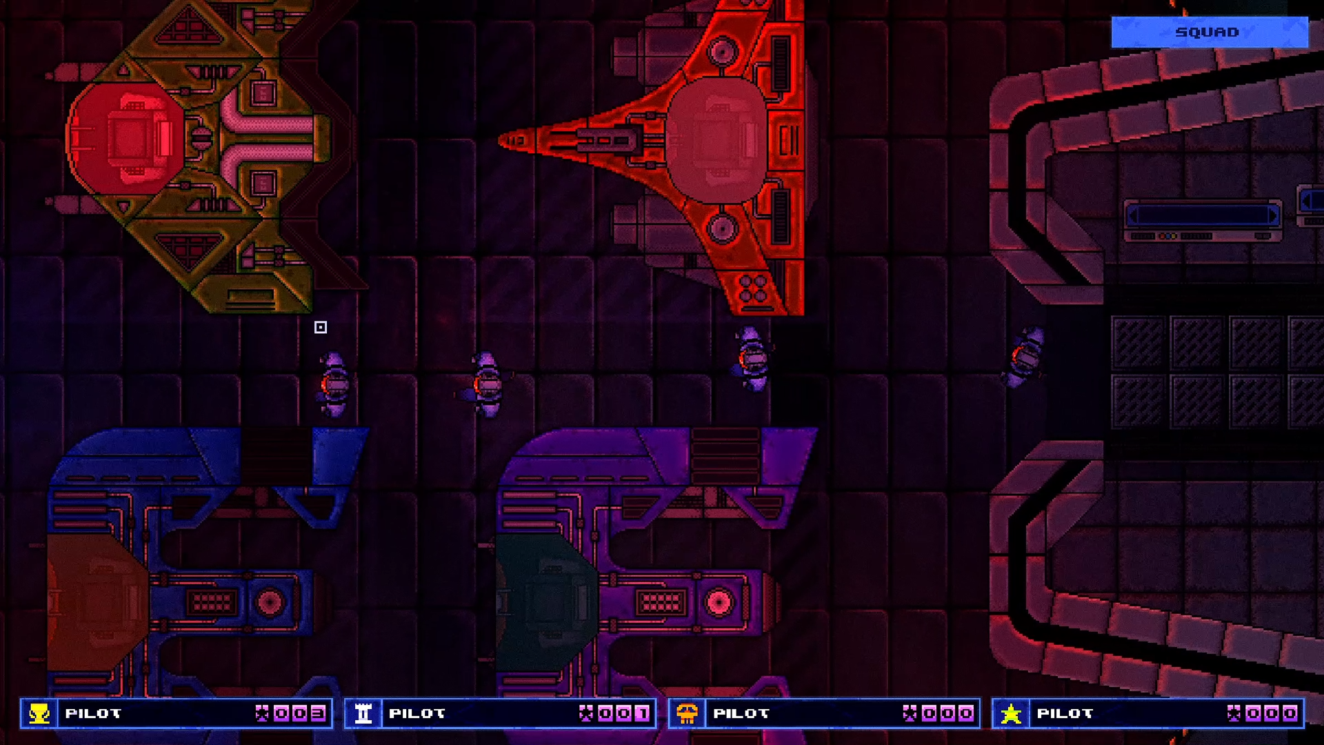 Devoid co-op gameplay: Two pilots docking together at a space station