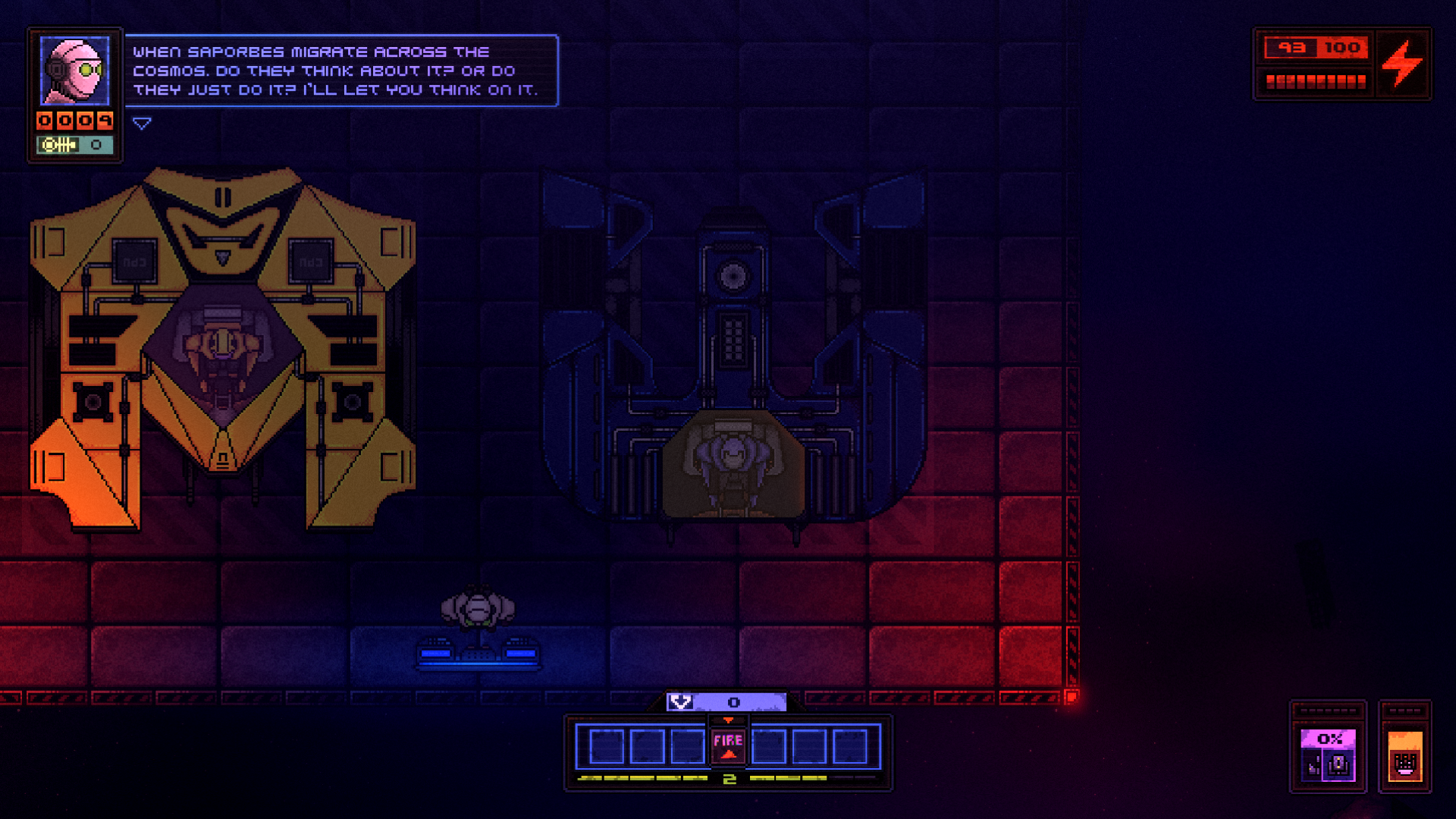 Devoid cutscene: Close-up of spaceship docking at space station in survival challenge.